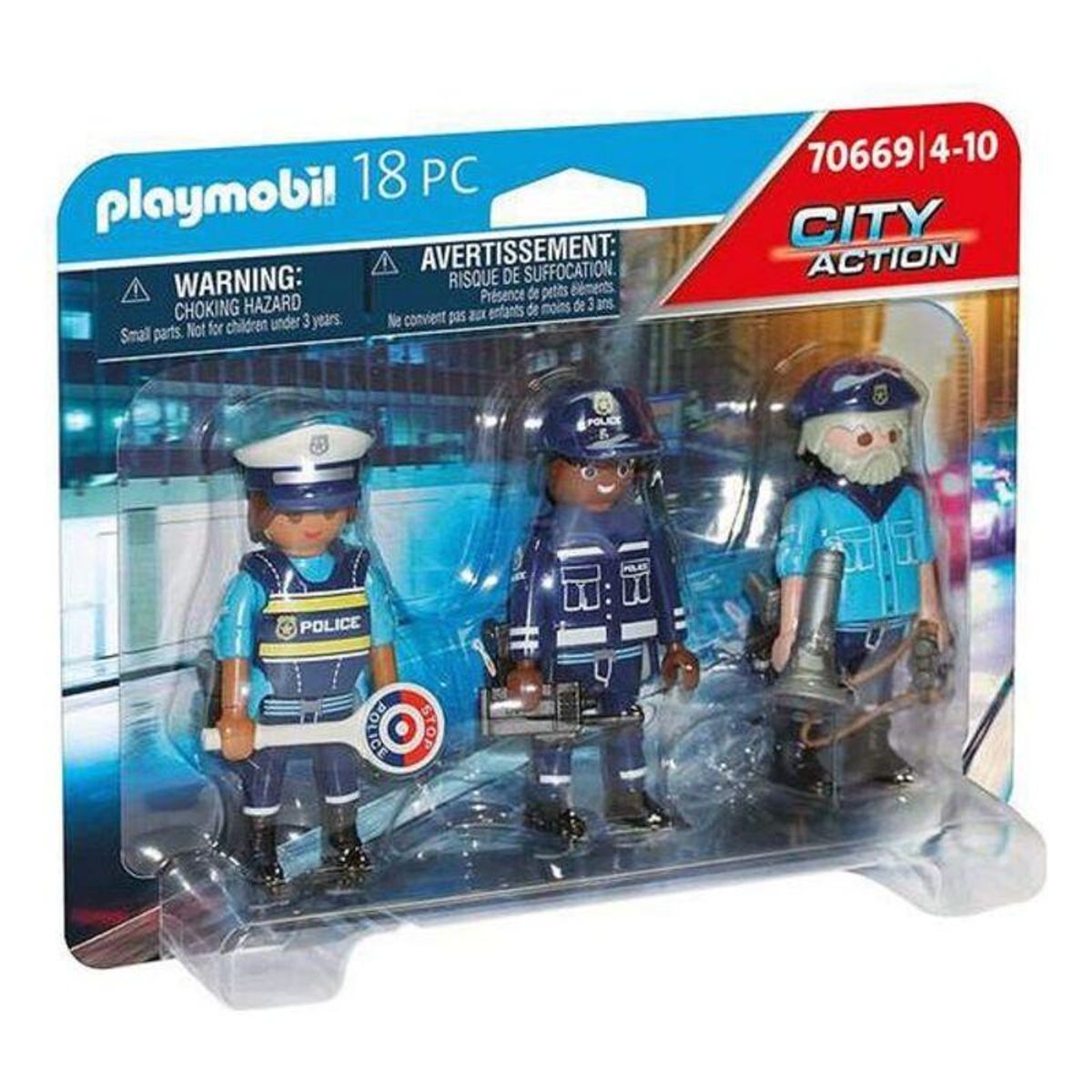 Playset City Action Police Figures Set Playmobil 70669 (18 stk)