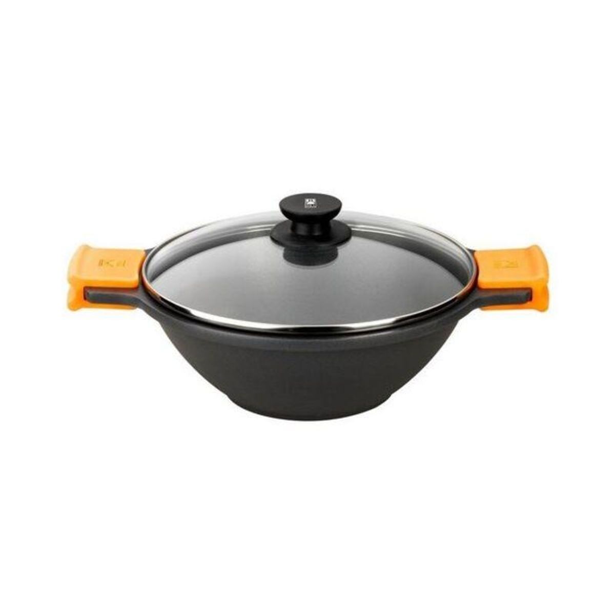 Stegepande BRA Braisogona_A272028 Sort Sort/Orange Metal Aluminium Ø 24 cm Ø 28 cm