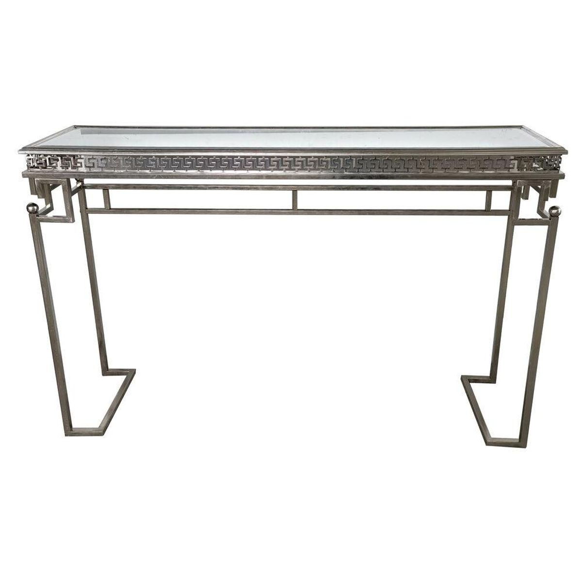 Console Sølvfarvet Metal Spejl Træ MDF 117 x 31 x 75 cm