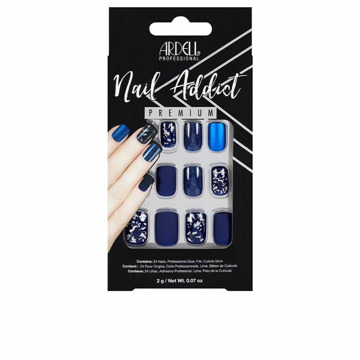 Falske negle Ardell Nail Addict Matte Blue (24 stk)