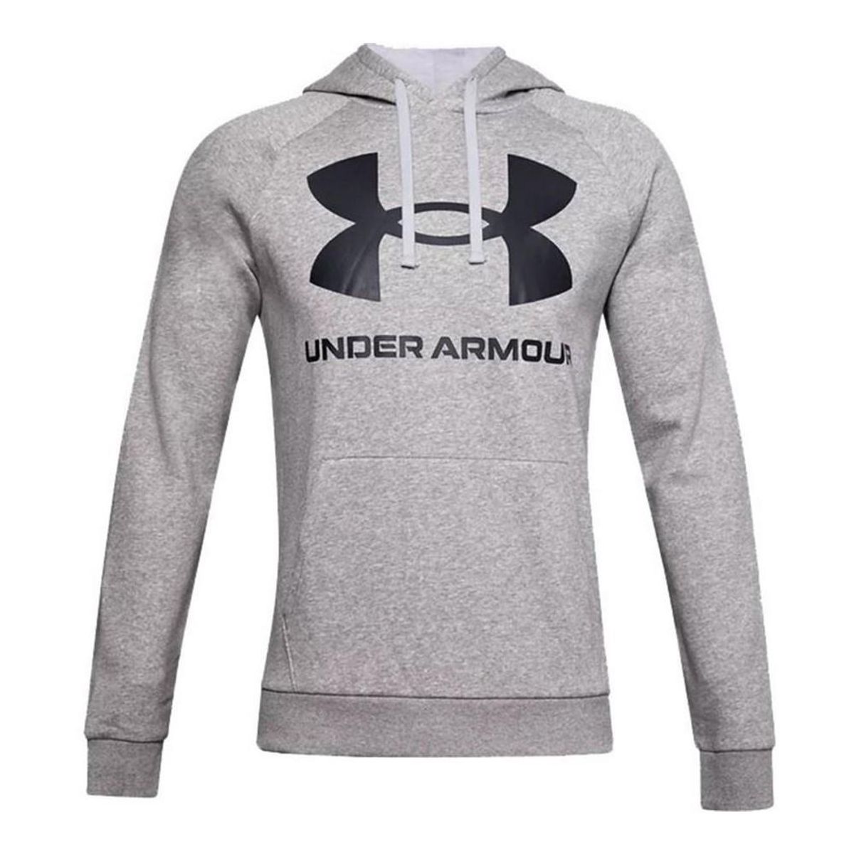 Hættetrøje til Mænd Under Armour Rival Big Logo Lysegrå L