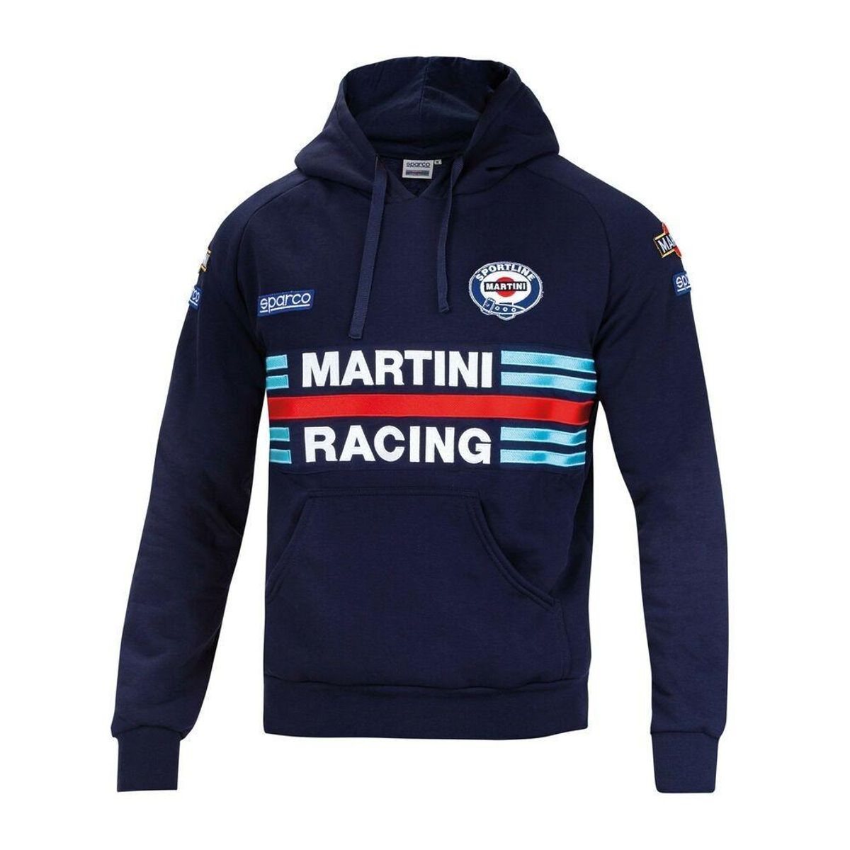 Hættetrøje til Mænd Sparco MARTINI RACING Størrelse L Marineblå