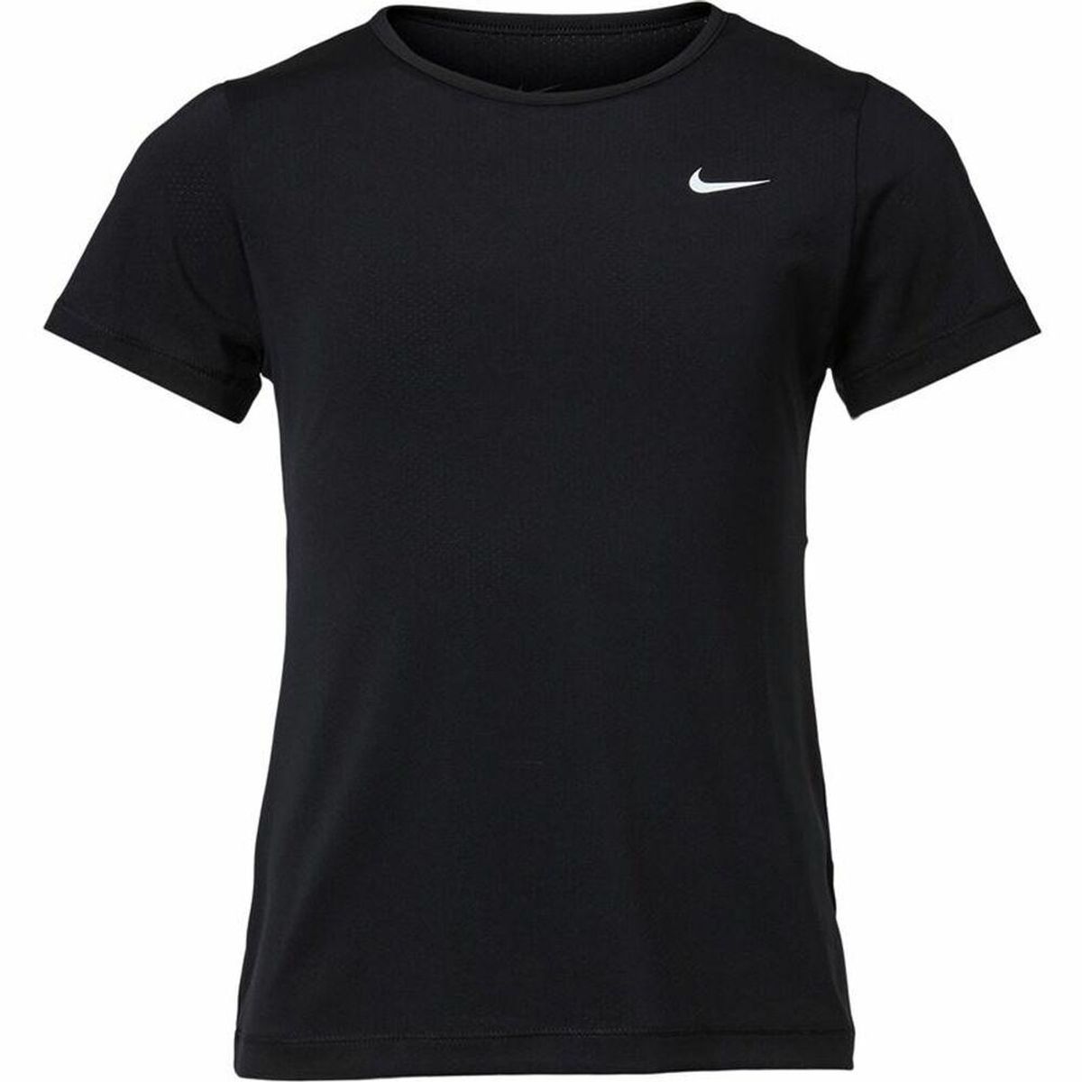 Børne Kortærmet T-shirt Nike Pro Sort 92 % Polyester 8 % Spandex 10-12 år