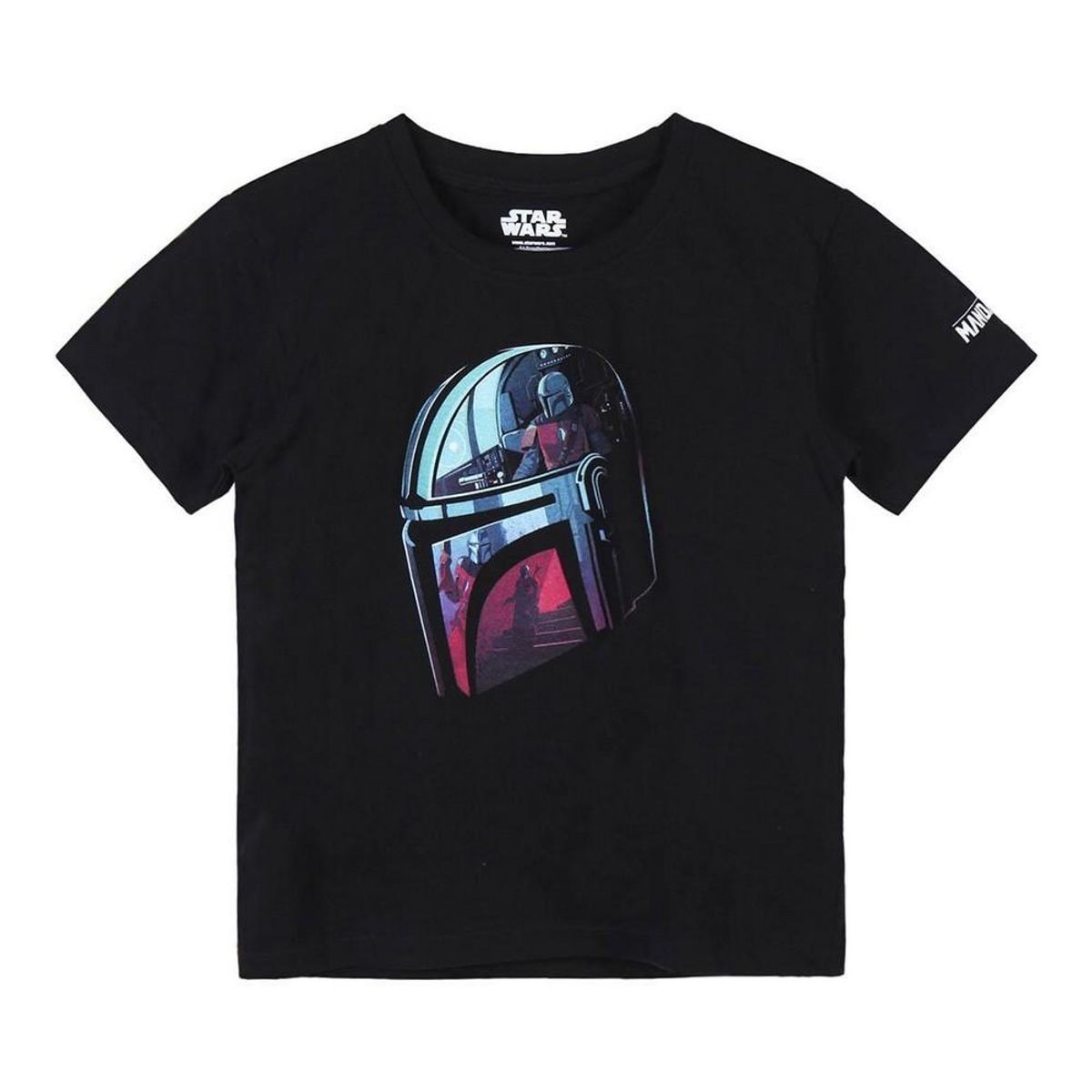 Børne Kortærmet T-shirt The Mandalorian Sort 6 år