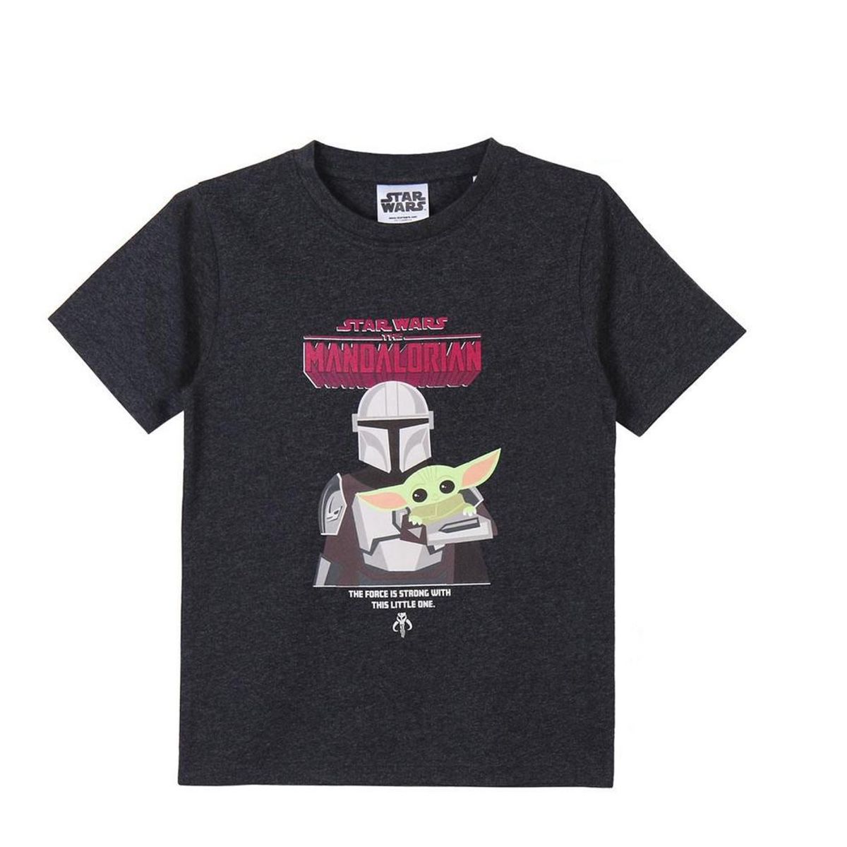 Børne Kortærmet T-shirt The Mandalorian Sort 4 år