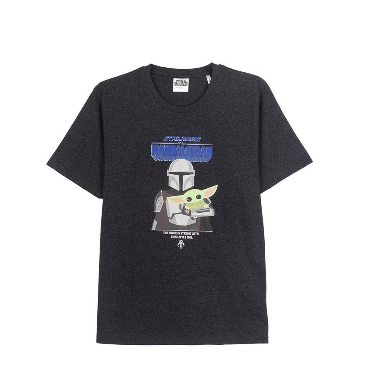 Kortærmet T-shirt til Mænd The Mandalorian Sort Voksne M