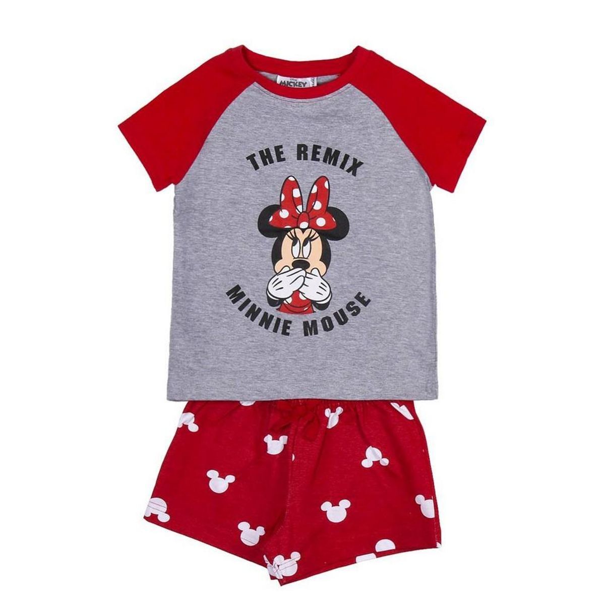 Børnepyjamasser Minnie Mouse Rød Grå 3 år