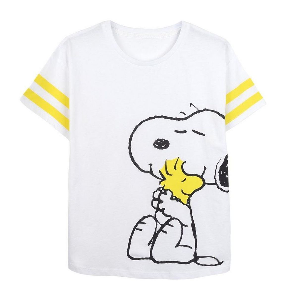 Kortærmet T-shirt til Kvinder Snoopy Hvid S