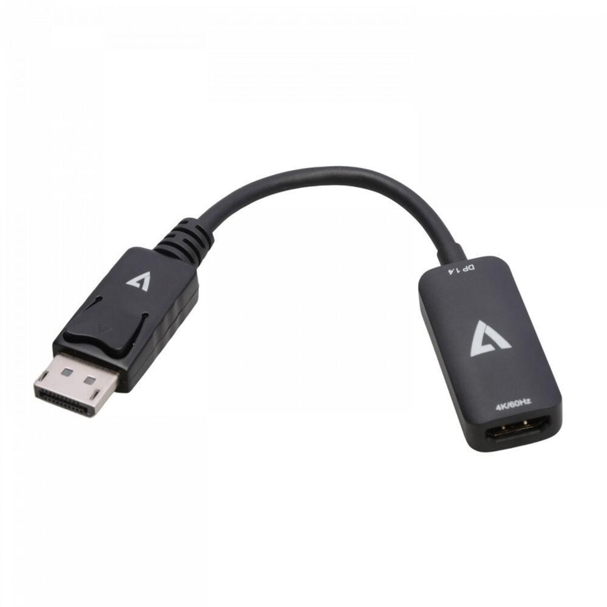 DisplayPort til HDMI-adapter V7 V7DPHDMIACTV Sort 4K Ultra HD