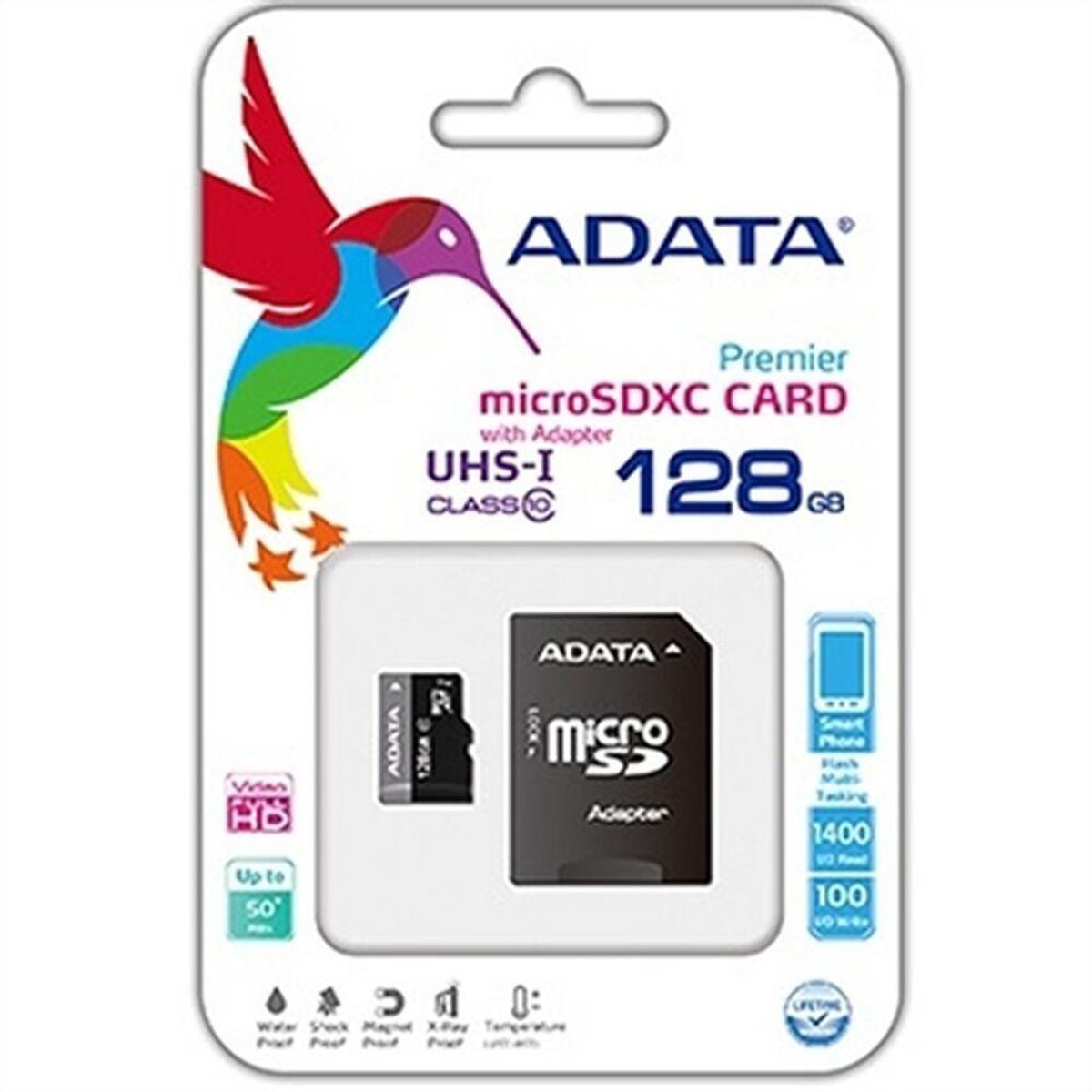 Mikro-SD-hukommelseskort med adapter Adata CLASS10 128 GB