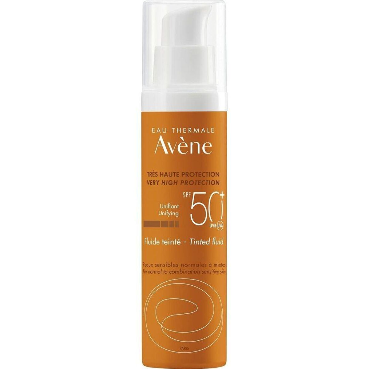 Solbeskyttelse med farve Avene Tinted Fluid SPF50+ (50 ml)