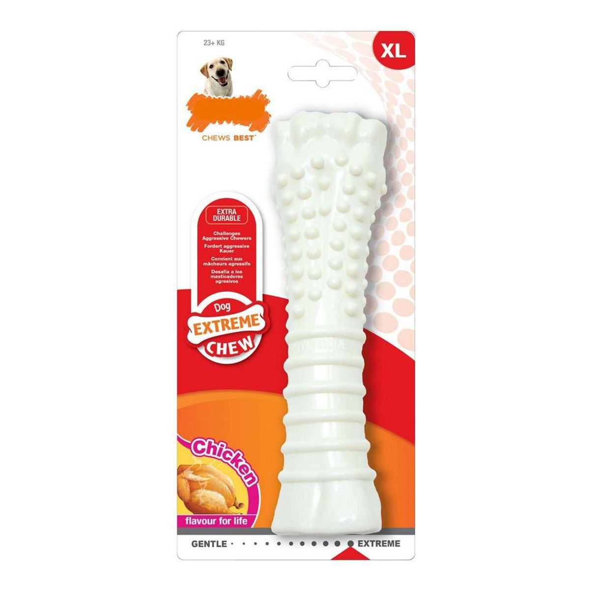 Hund Bidering Nylabone Dura Chew Teksturerede Kylling Nylon