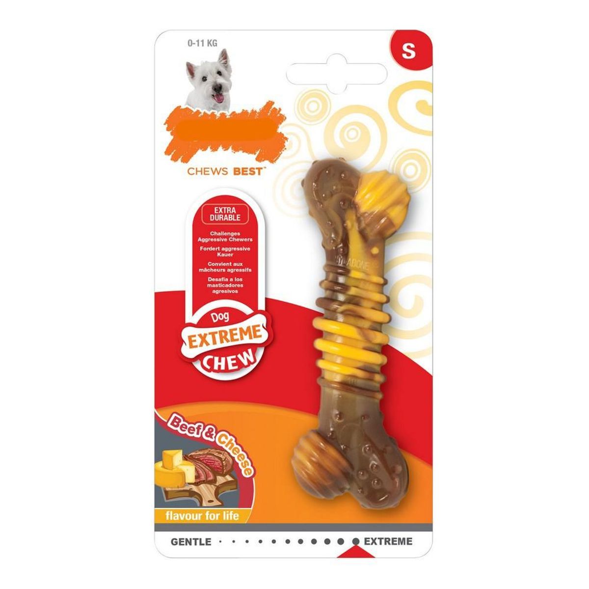 Hund Bidering Nylabone Extreme Chew Kød Teksturerede Ost Natur Størrelse XL Nylon