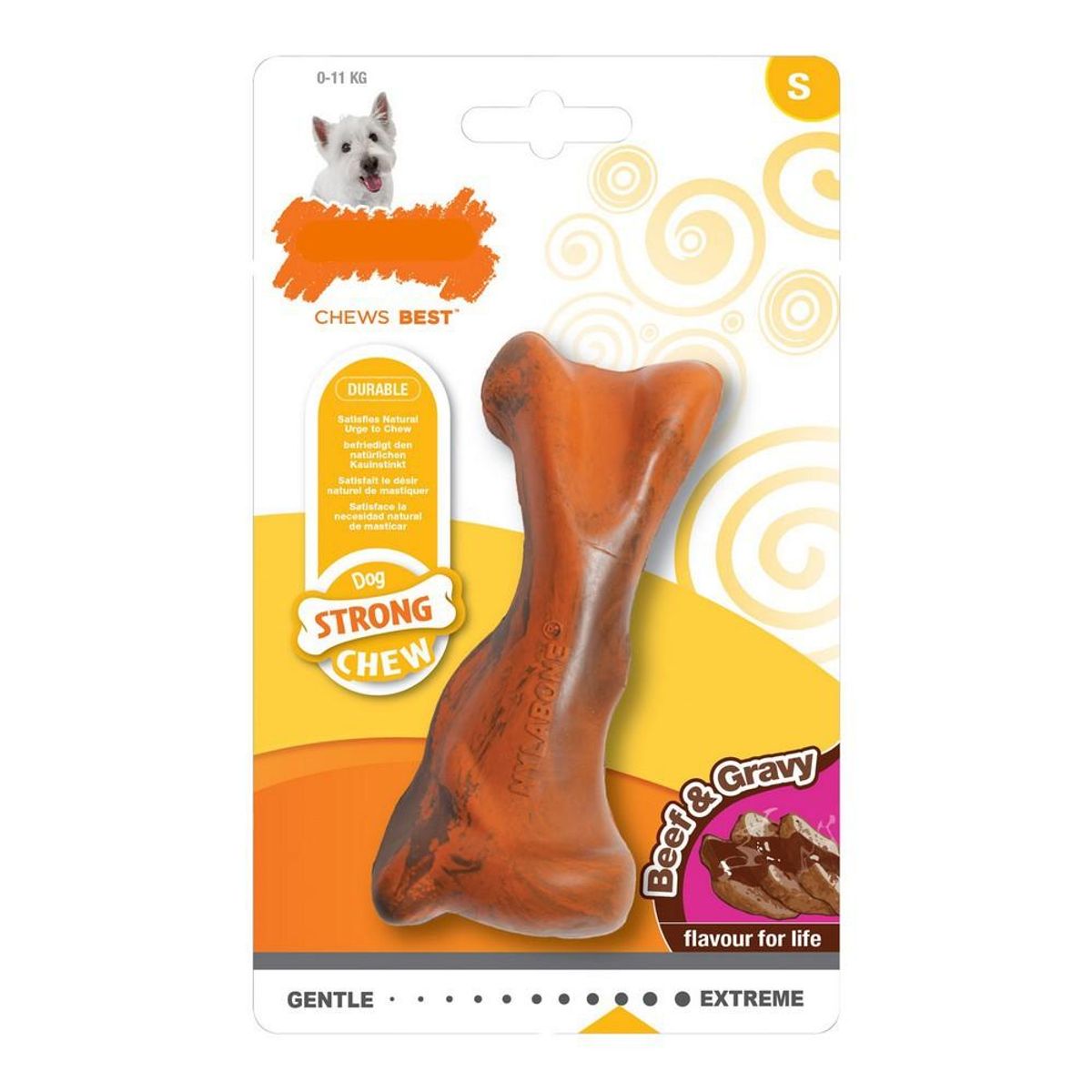 Hund Bidering Nylabone Strong Chew Dressing Kød Gummi Størrelse S