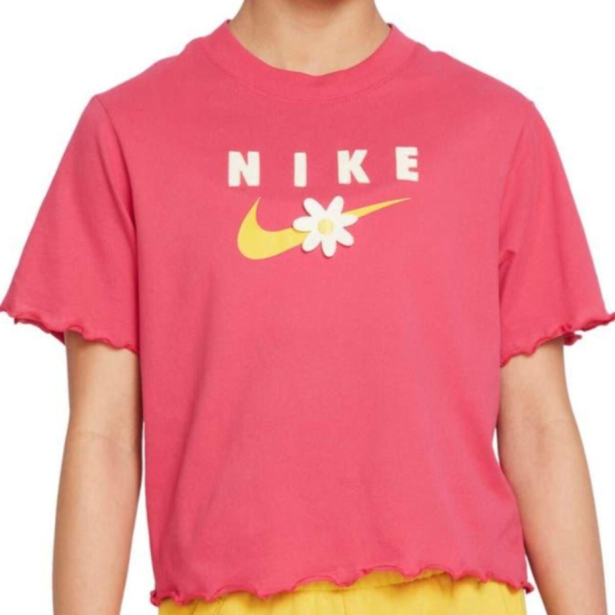 Børne Kortærmet T-shirt ENERGY BOXY FRILLY Nike DO1351 666 Pink XL