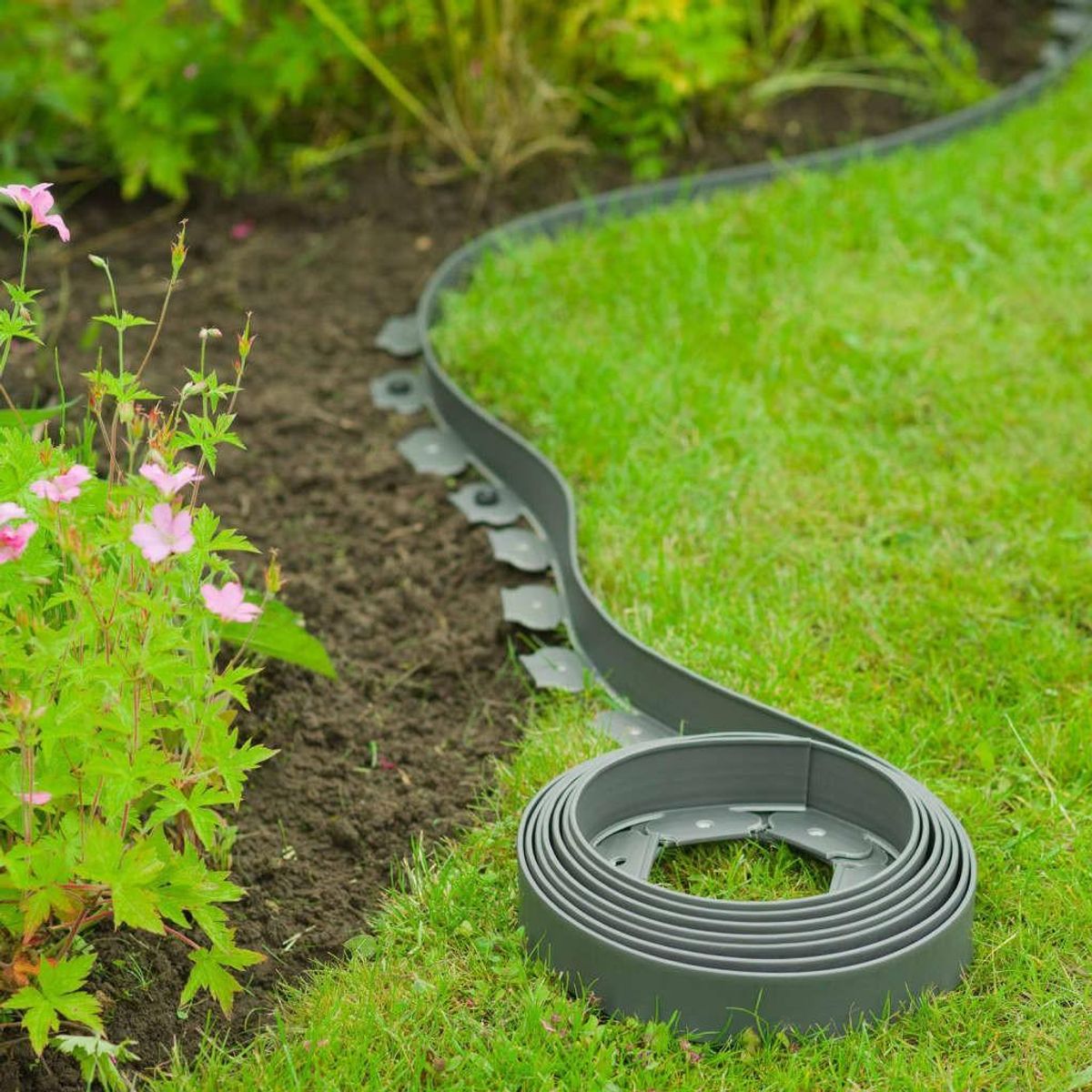 plænekant 5 cm x 10 m grå