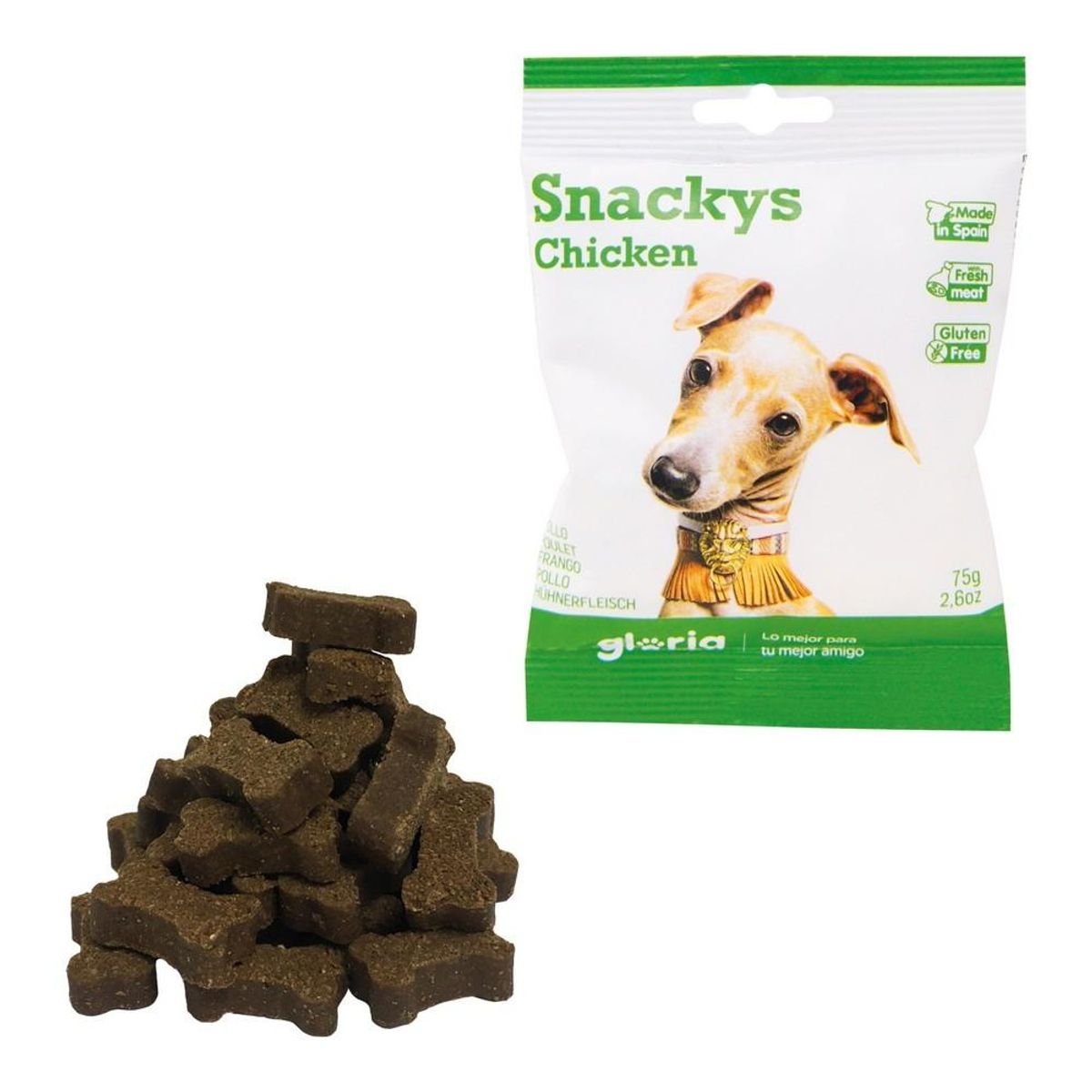 Hundesnack Gloria Snackys Kylling (30 x 75 g)