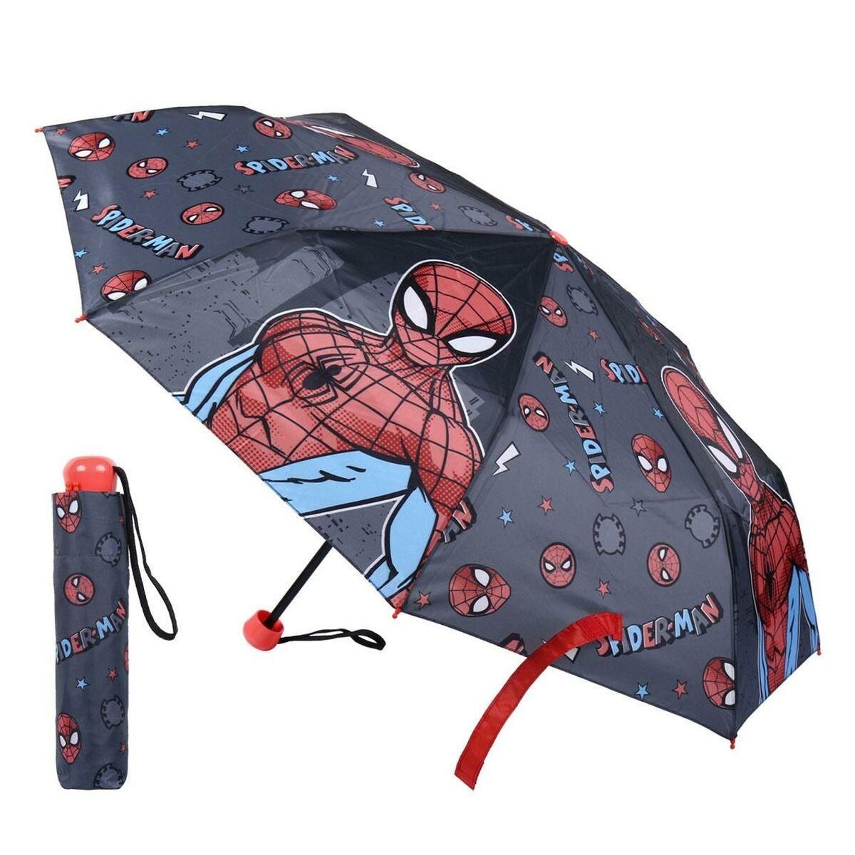 Foldbar Paraply Spiderman Grå (Ø 92 cm)