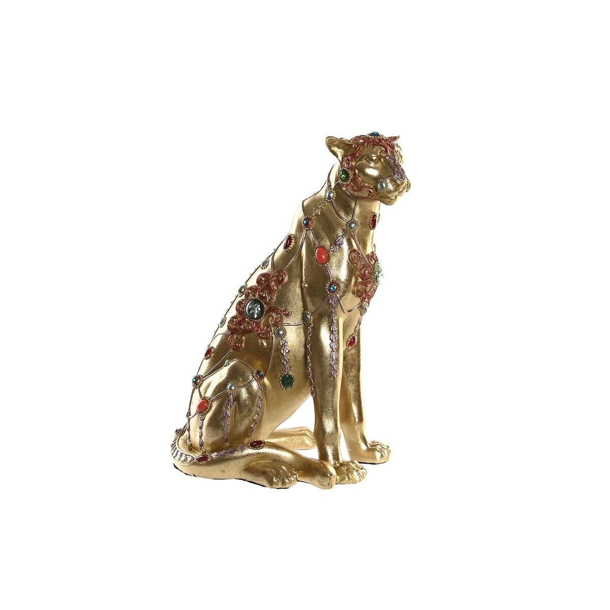 Dekorativ figur Leopard Harpiks Kolonistil (25,5 x 17 x 33 cm)