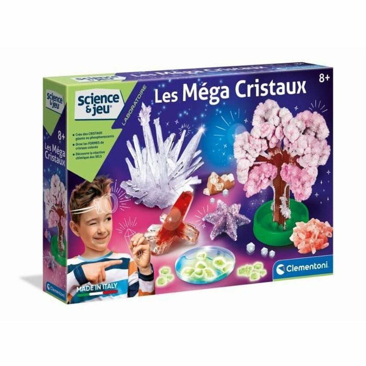 Videnskabspil Clementoni The Mega Crystals Fransk 52490