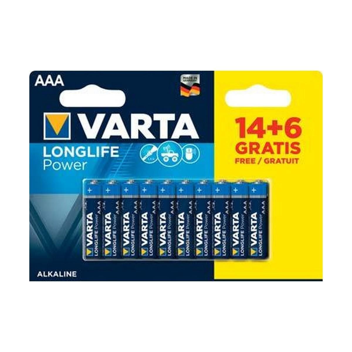 Batterier Varta Longlife Power (20 Dele)