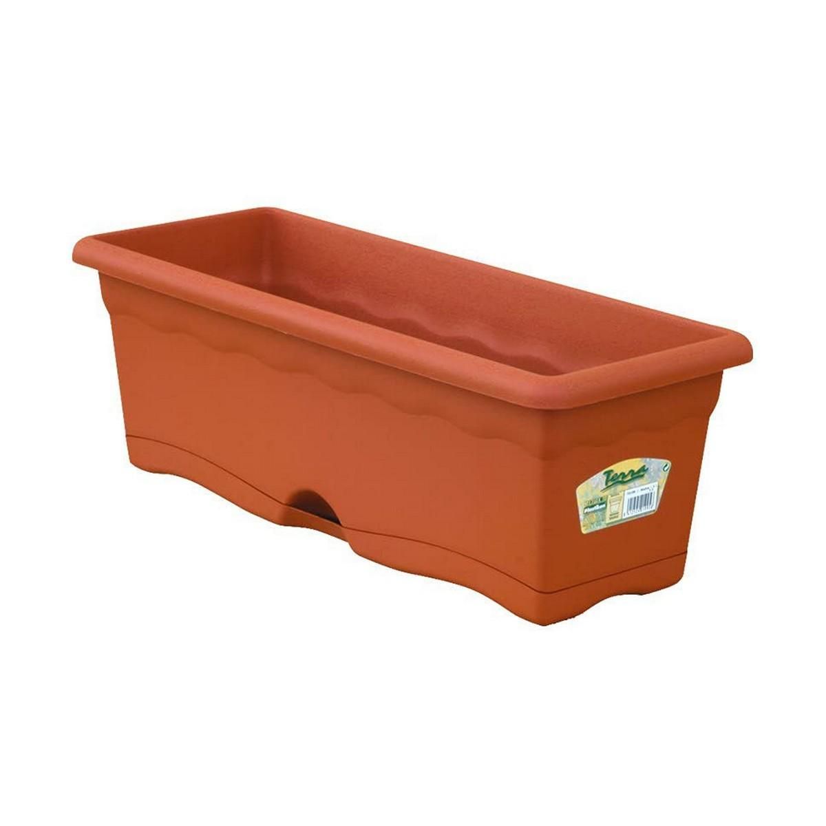 Planter med fad Plastiken Terrakotta polypropylen Plastik 60 x 20 cm