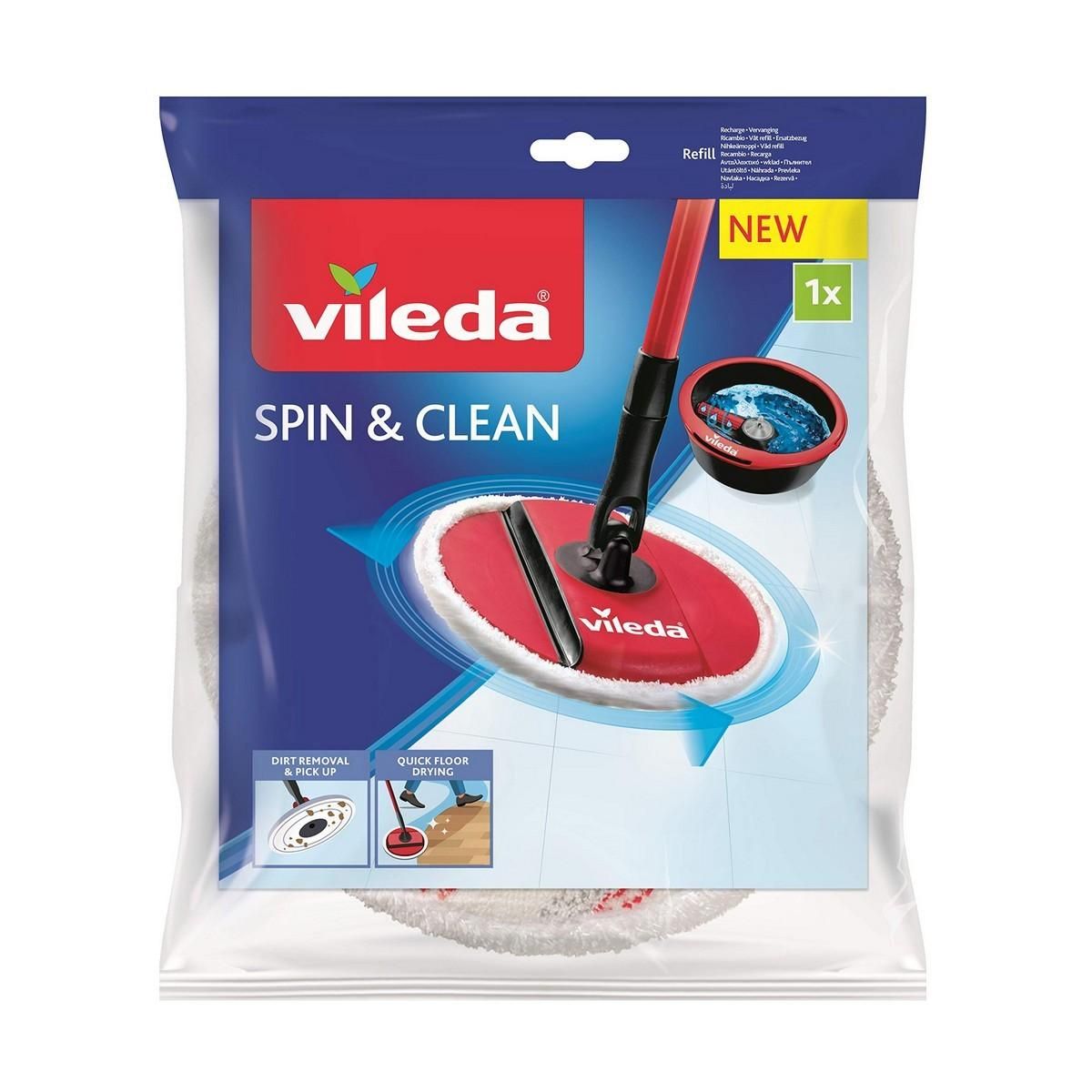 Reserve Moppe Til Rengøring Af Gulvet Vileda Spin & Clean Mikrofibre