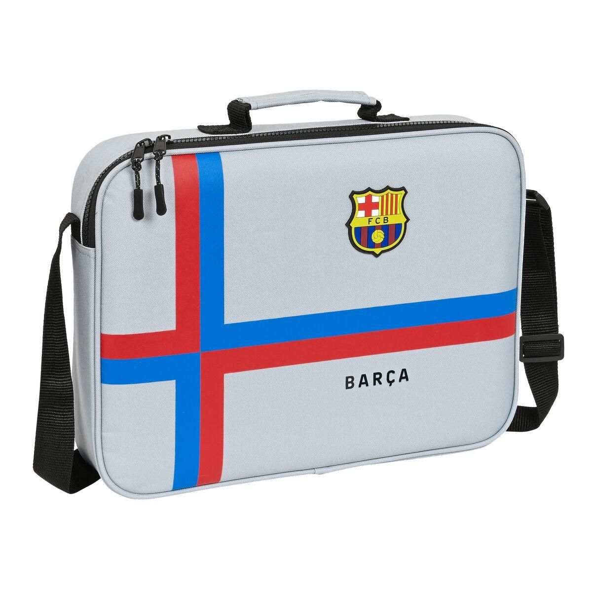 Skole skoletaske F.C. Barcelona Grå (38 x 28 x 6 cm)