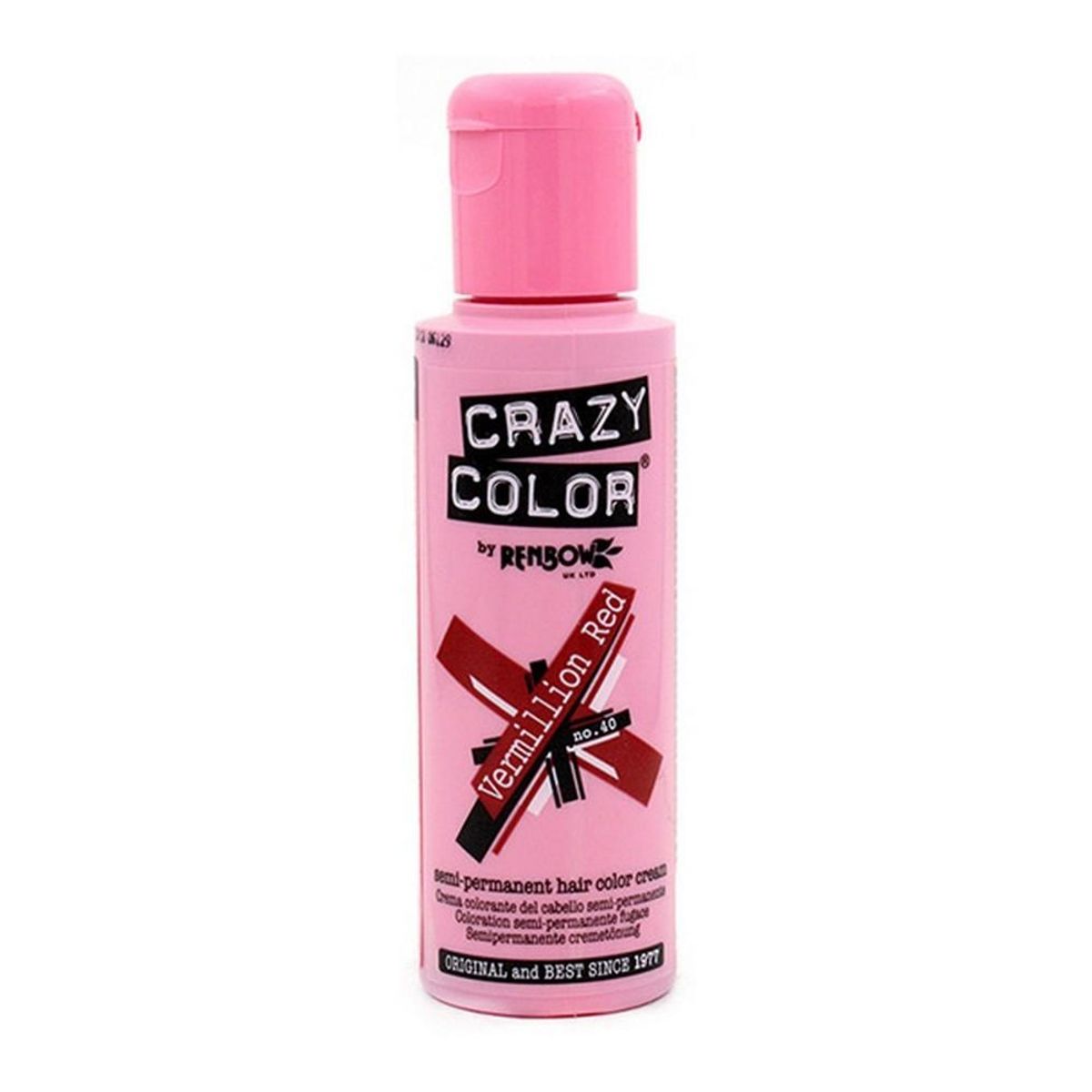 Permanent Farve Crazy Color 40 Vermillion Red (100 ml)