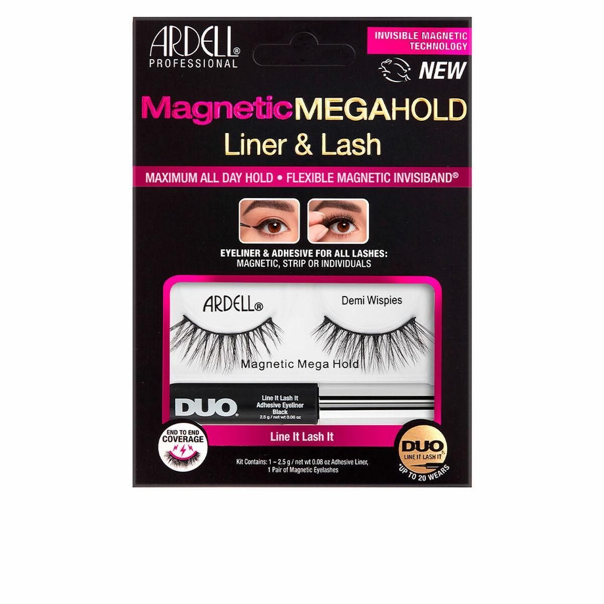 Sæt med falske øjenvipper Ardell Magnetic Megahold Liner Lash (2 enheder)