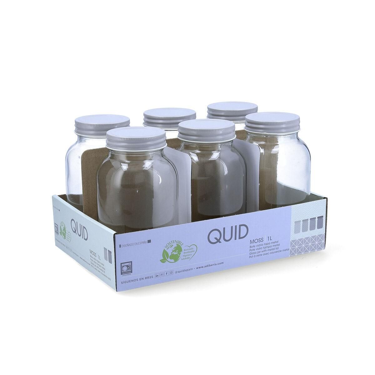 Beholder Quid Moss Grå Glas 1 L (Pack 6x)