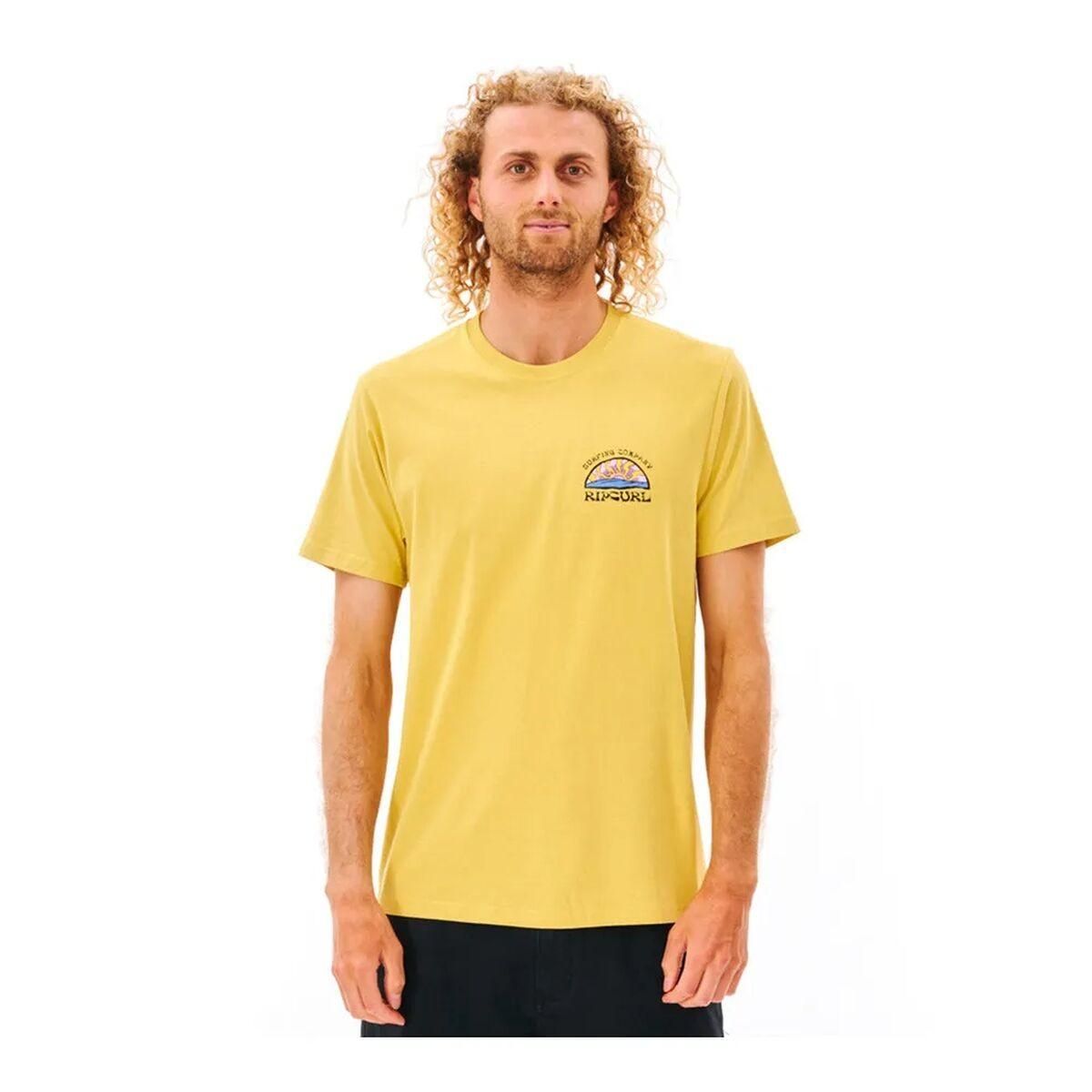 Kortærmet T-shirt til Mænd Rip Curl Gul Mænd XL