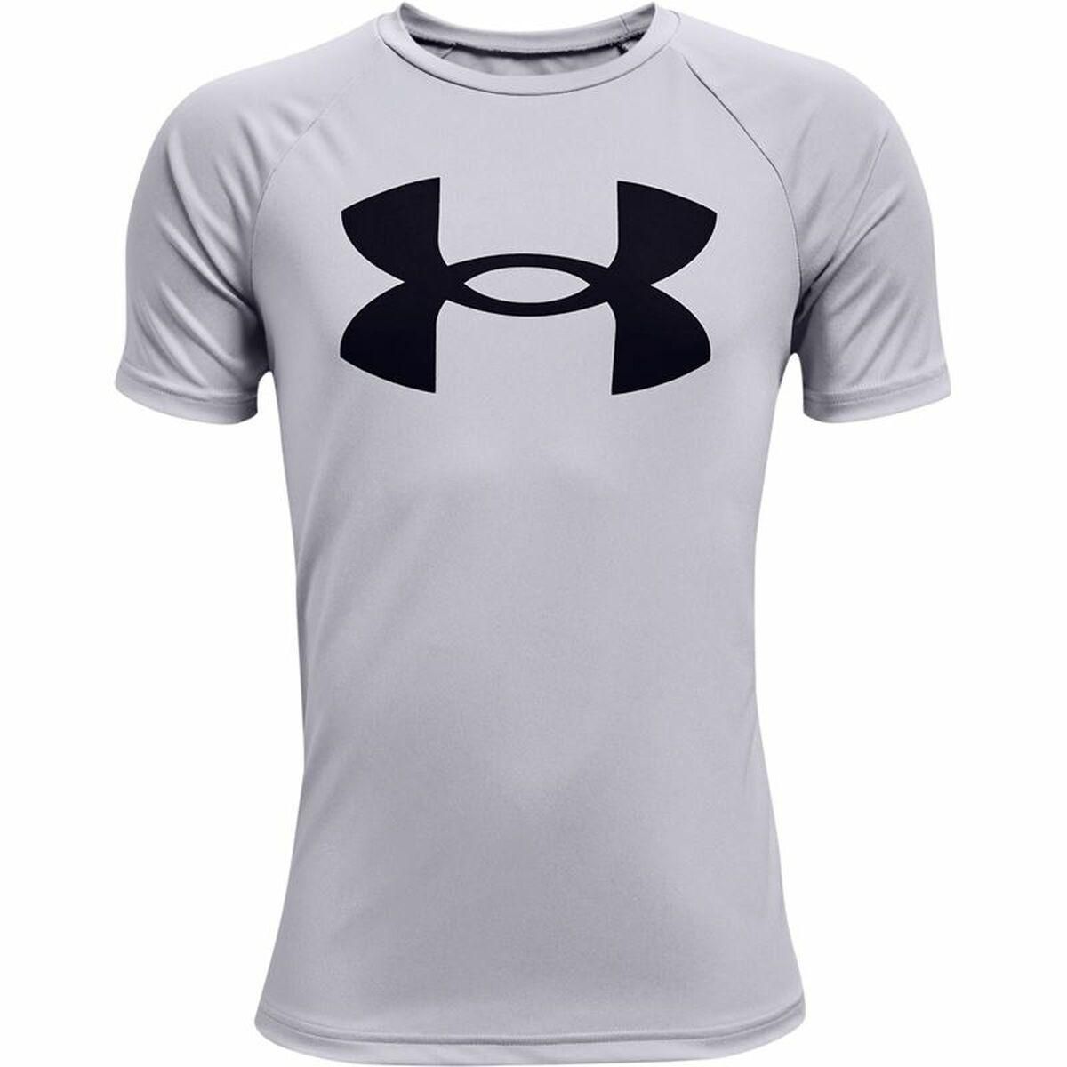 Børne Kortærmet T-shirt Under Armour Tech Big Logo Grå 7 år