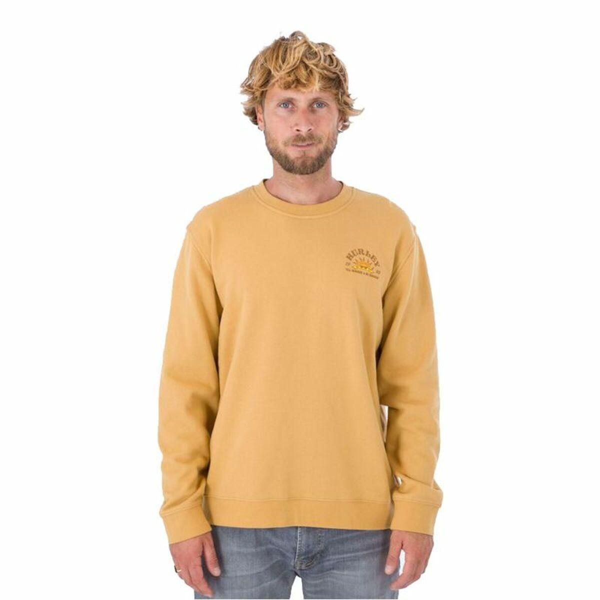 Sweaters uden Hætte til Mænd Hurley No Bummers Okker S