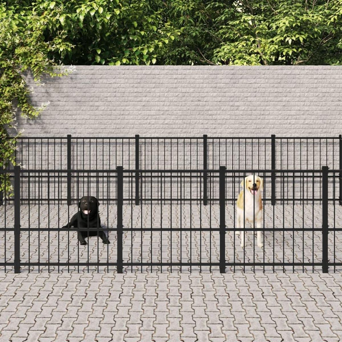 Udendørs hundegård 30,11 m² stål