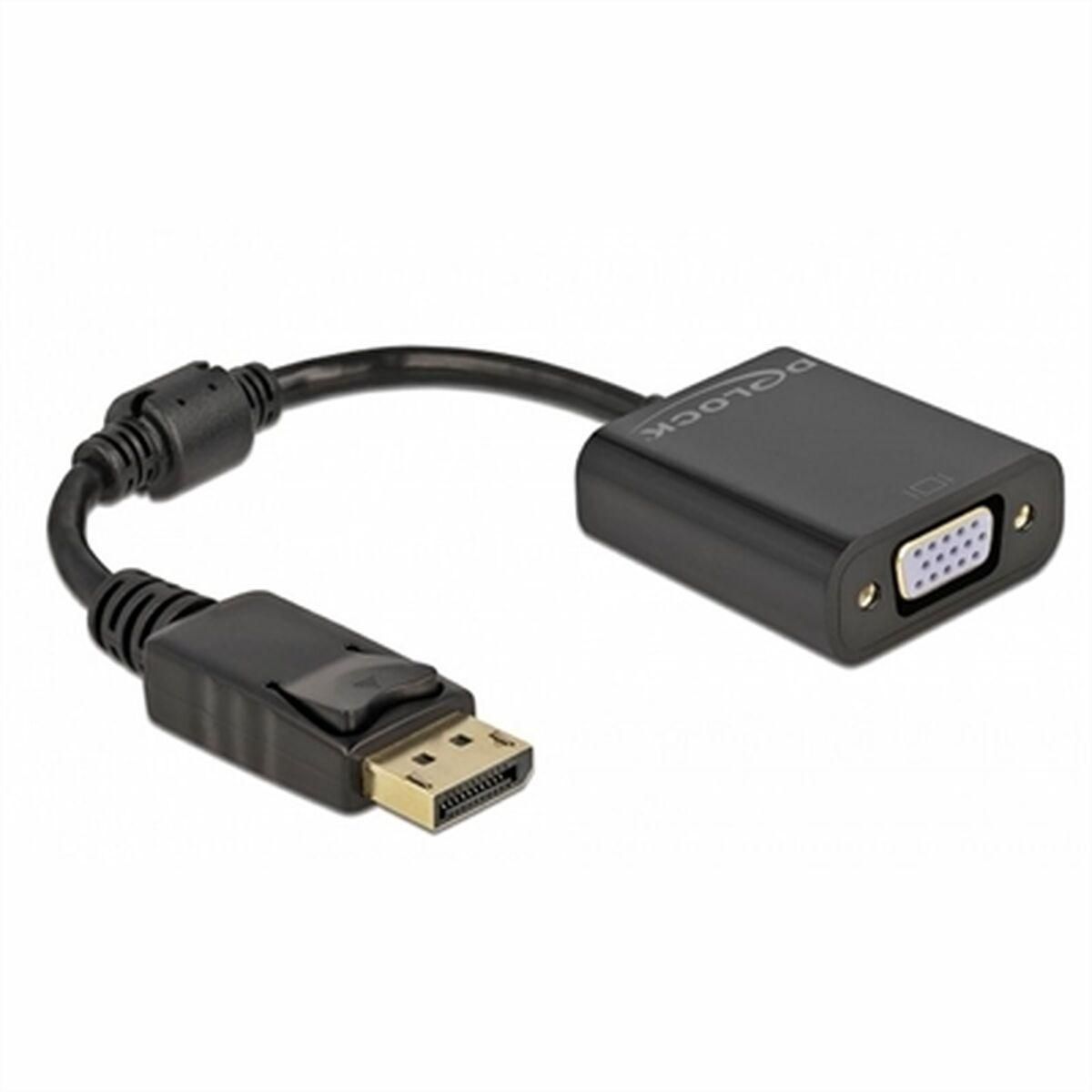 DisplayPort til VGA-adapter DELOCK 61006 Sort