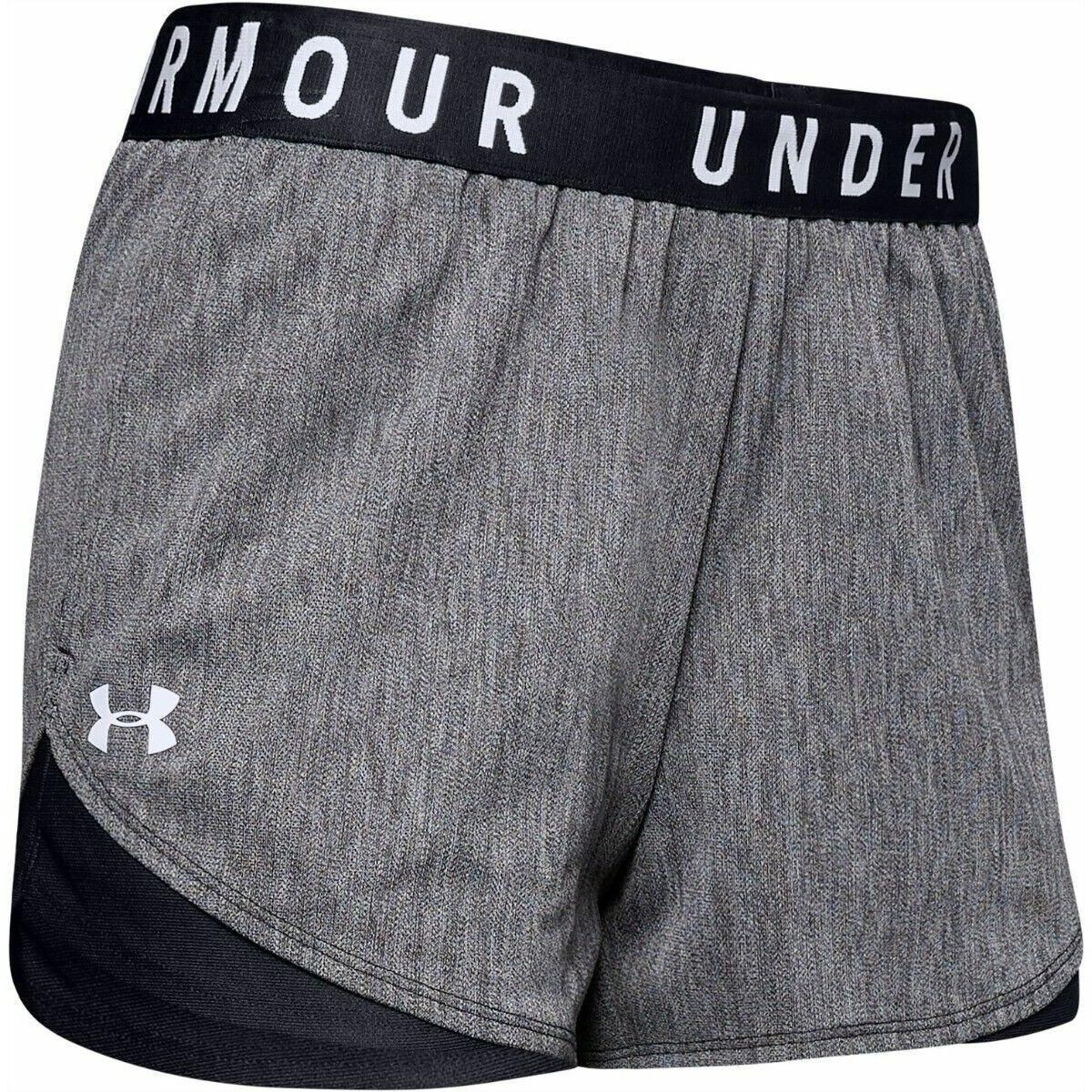 Sport shorts til kvinder Under Armour Play Up 3.0 Twist Mørkegrå Sort S