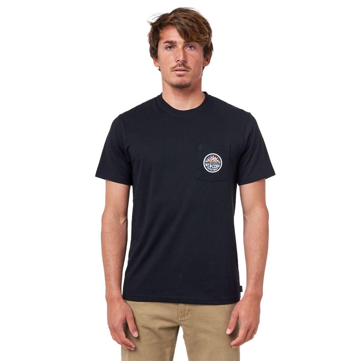 Kortærmet T-shirt til Mænd Rip Curl Horizon Badge Sort Mænd S