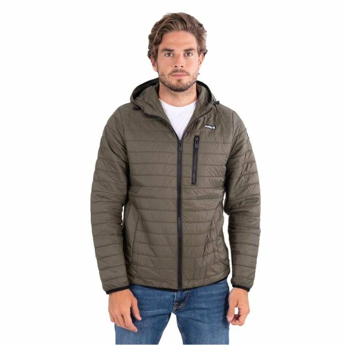 Sportsjakke til Mænd Hurley Balsam Quilted Packable Grøn XL