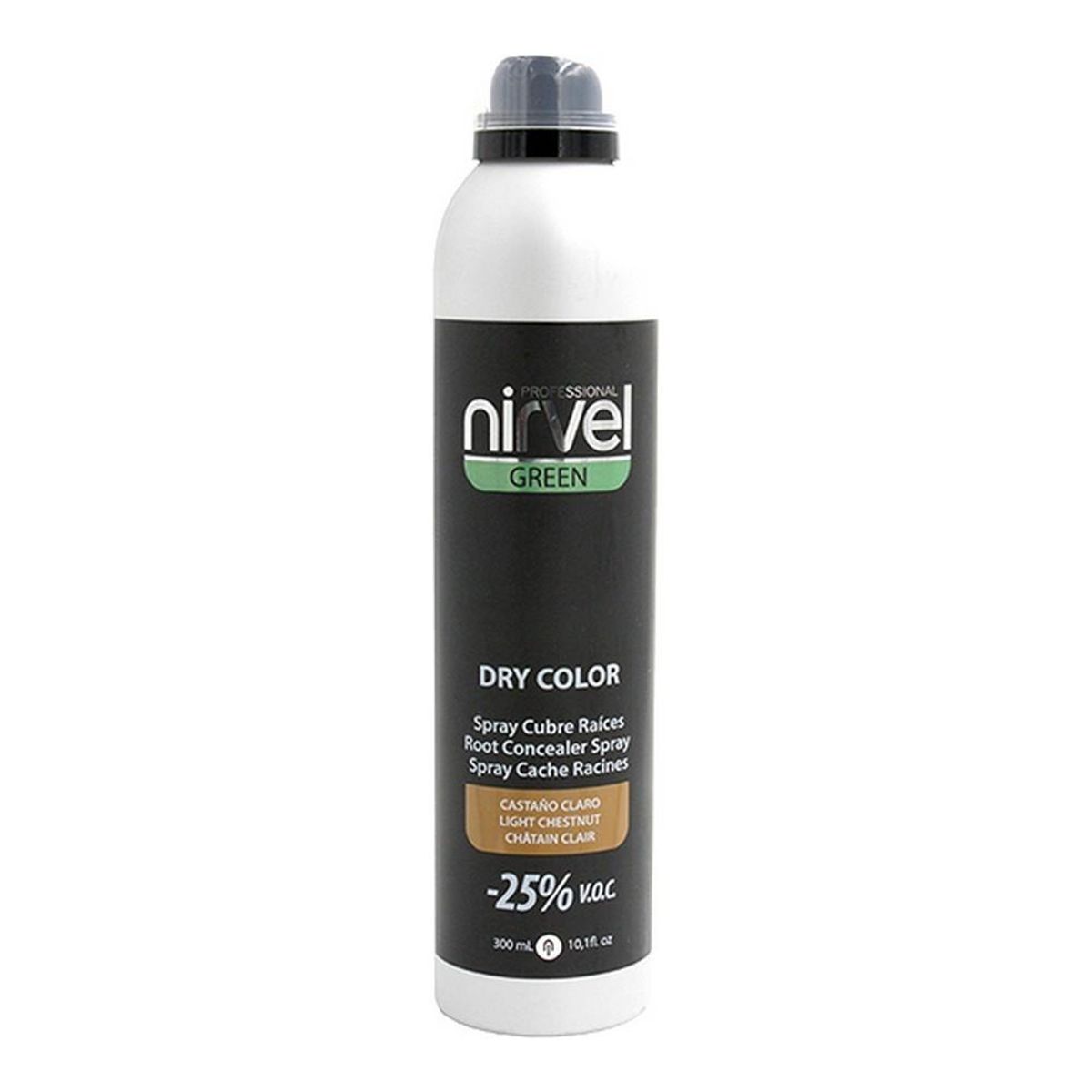 Cover Up Spray til gråt hår Green Dry Color Nirvel Green Dry Klar Kastanje (300 ml)