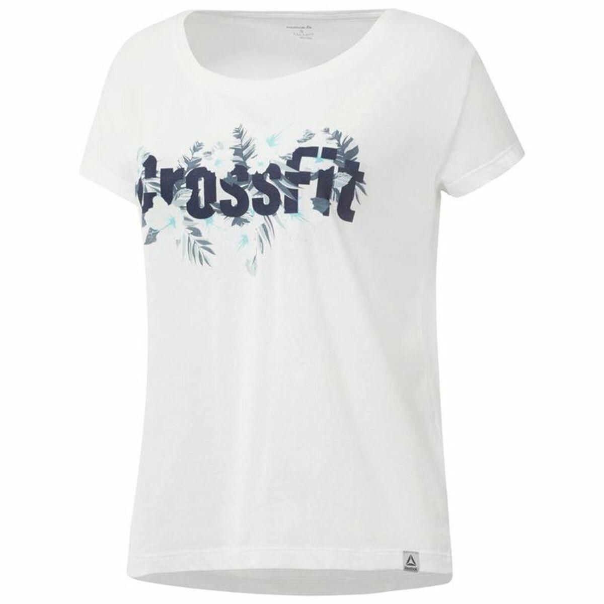 Kortærmet T-shirt til Kvinder Reebok Floral Easy Crossfit Hvid XS