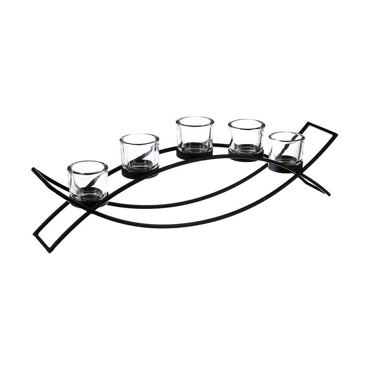 Lyseholder Atmosphera Tealight Metal (55 x 13,5 x 9 cm)