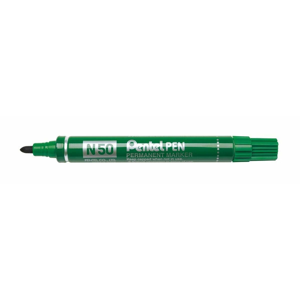 Sprittusch Pentel N50-BE Grøn 12 Dele