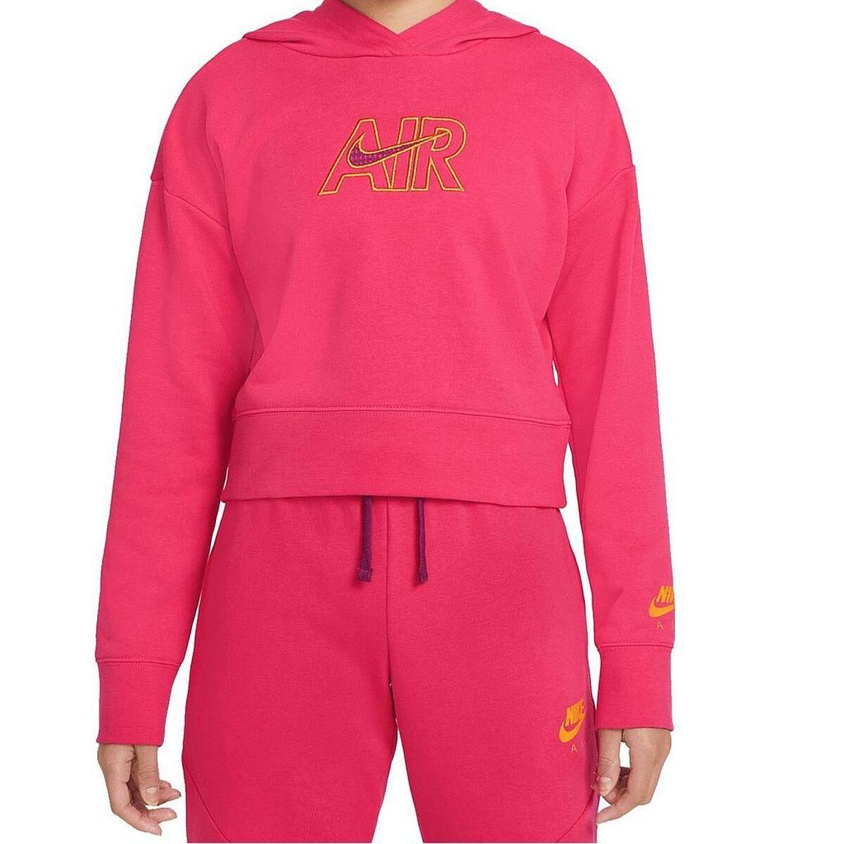 Sweatshirt med hætte til piger CROP HOODIE Nike DM8372 666 Pink 16 år