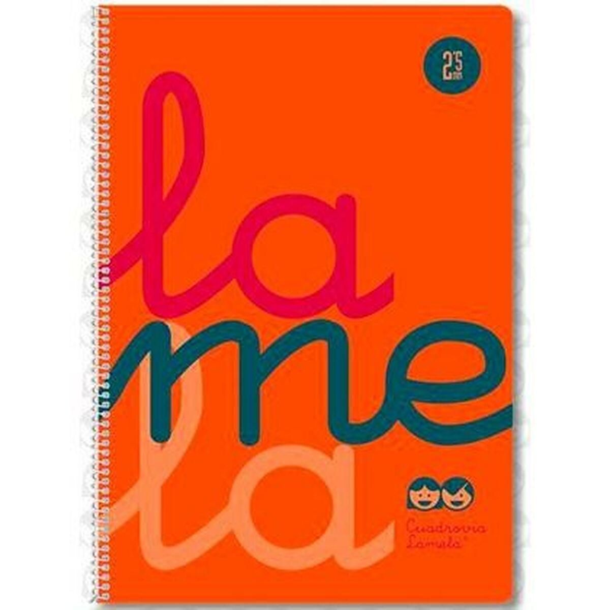 Notesbog Lamela Fluor Orange Din A4 5 Dele 80 Ark