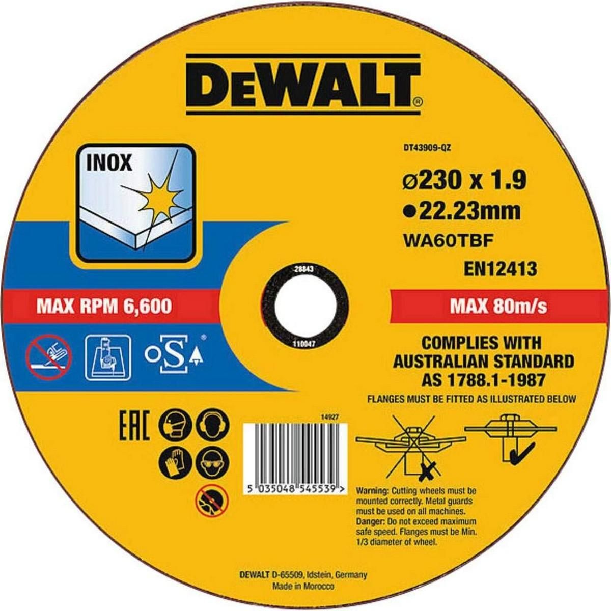 Skæreskive Dewalt dt43909-qz