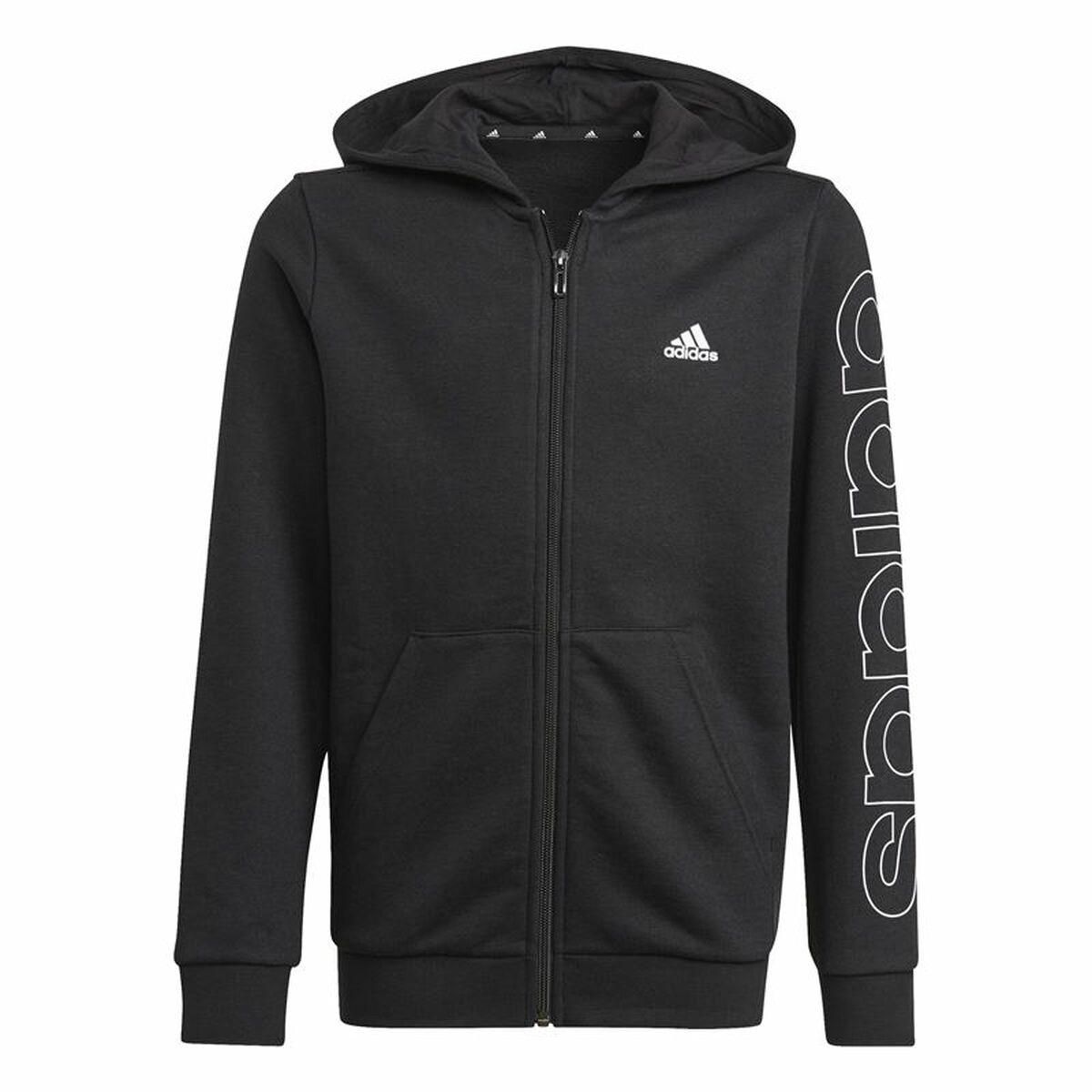 Sportsjakke til børn Adidas Essentials Sort 7-8 år