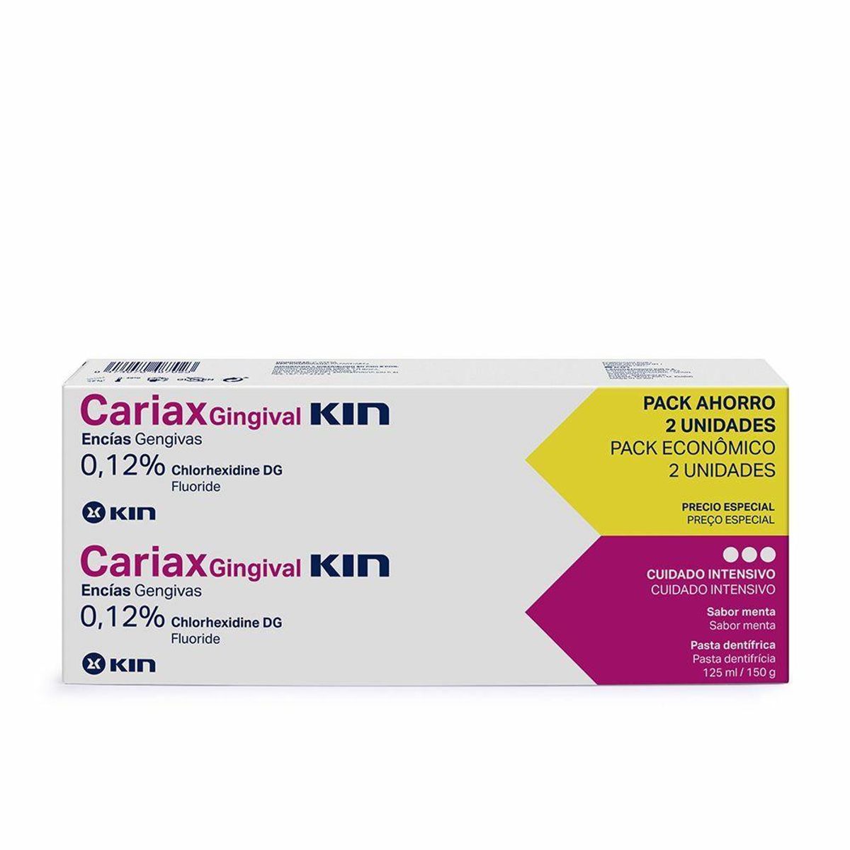 Tandpasta Kin Cariax Gingival (2 Dele) (2 x 125 ml)