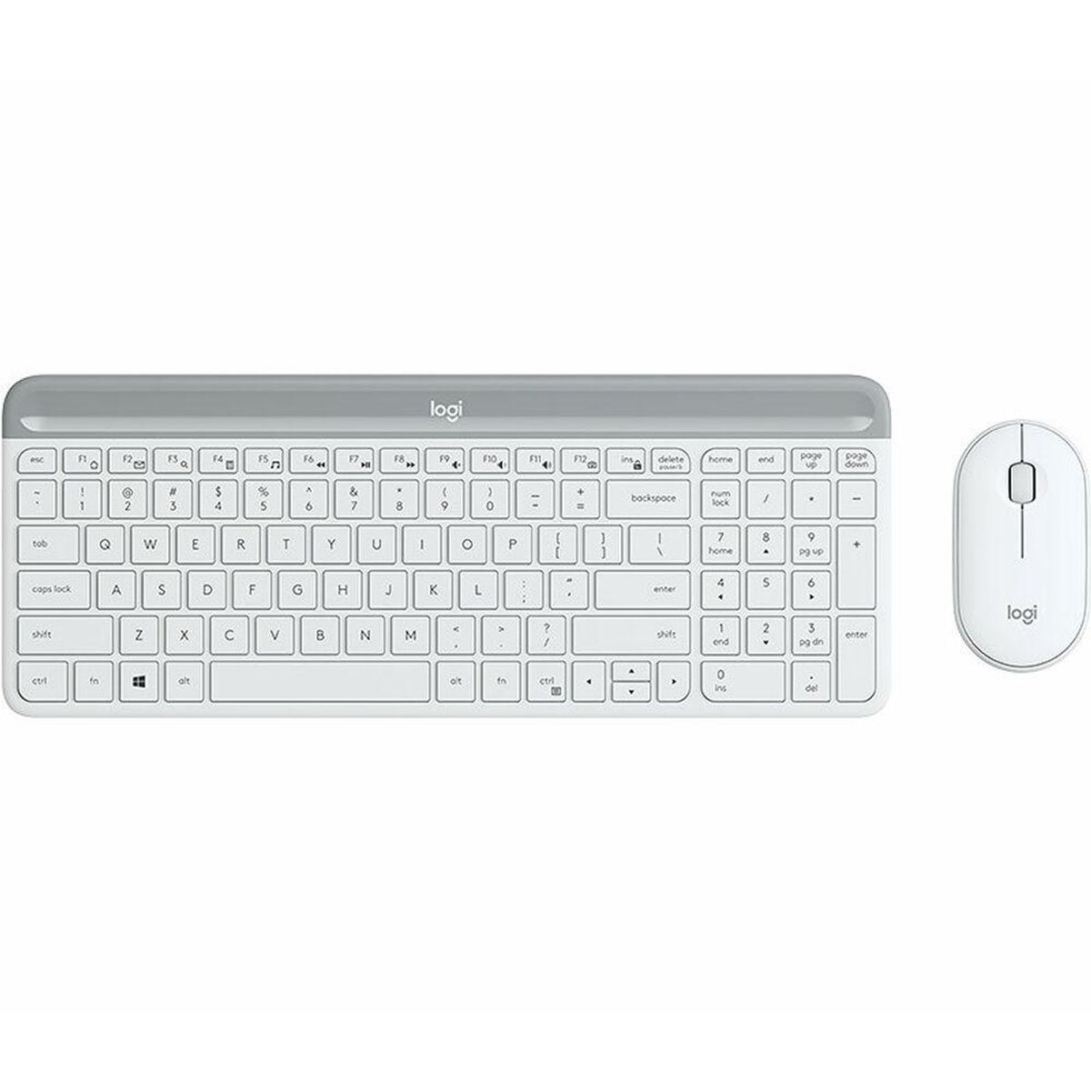 Mus og tastatur Logitech 920-009199 Hvid Spansk qwerty