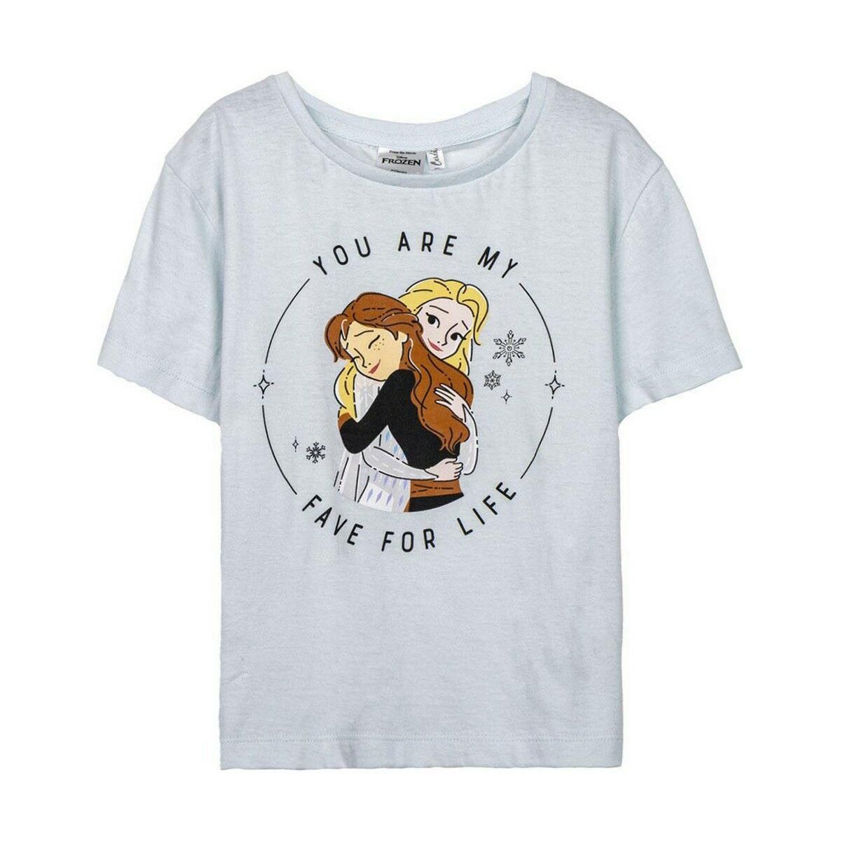 Børne Kortærmet T-shirt Frozen Lyseblå 3 år